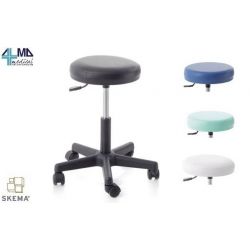 MORETTI ROTATIV TABURETE WITH PLASTICO BASE - PISTON DE GAS 140MM - (SPEAKS)