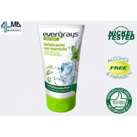 RAYS REFRESCIMENTO DE GEL E TONIFICANTE PARA PIES - CON MENTOL - 75ML