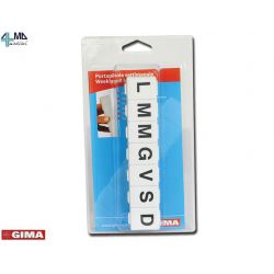 GIMA SEMANAL PASTILLERO - BLISTER - BLANCO (5 UDS)