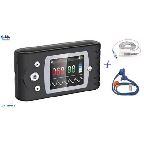 INTERMED PULSIOXÍMETRO SAT 500 CON SENSOR ADULTOS Y SENSOR RECIEN NACIDOS INTERCAMBIABLES