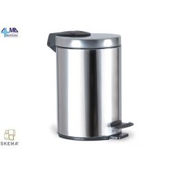 MORETTI CUBO DE BASURA CON PEDAL EN ACERO INOXIDABLE Y  DISPENCER - 20 LITROS