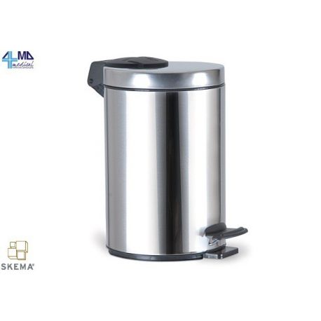 MORETTI CUBO DE BASURA CON PEDAL EN ACERO INOXIDABLE Y  DISPENSADOR - 20 LITROS