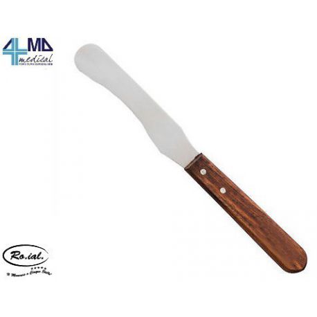 RO.IAL SPATULE EN ACIER RECUEILLE LA CIRE AVEC DU MANGO EN BOIS - CURVA
