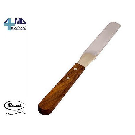 RO.IAL STAHLSPATULE SAMMELT WACHS MIT HOLZMANGO - GERADE