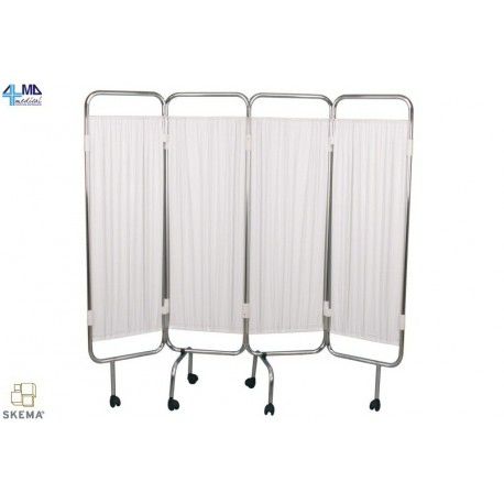 MORETTI BIOMBO DE 4 CUERPOS - 200X170H CROMADO AVEC RUEDS