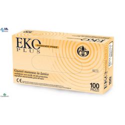 GARDENING GUANTES DE LÁTEX SIN POLVO EKO PLUS POWDER FREE - MEDIDAS DIVERSAS (100 UDS)