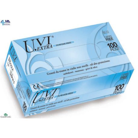 GARDENING GUANTES DE VINILO SIN POLVO - MEDIDAS DIVERSAS (10X100 UDS)