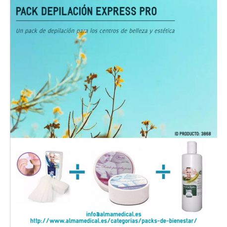 RO.IAL. DEPILAÇÃO DE PACK SEDA HOME - CERA CALENTER + CERA + CHARTER SPANISH + POST DEPILATION ACEITE