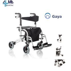MORETTI DEAMBULADOR PLEGABLE EN ALUMINIO PINTADO - 4 RUEDAS - DOBLE FUNCIÓN - GAYA (RP525)