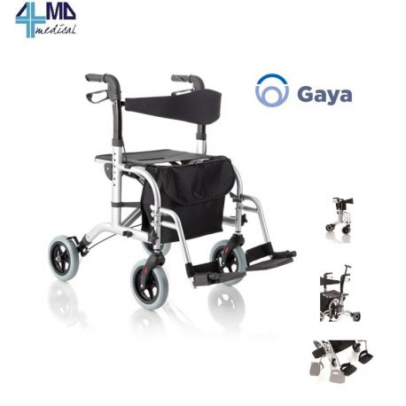 MORETTI DEAMBULADOR PLEGÁVEL EM ALUMINIO PINTADO - 4 RUEDS - COM SESSÃO RELLENO