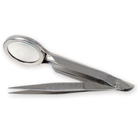 GIMA PINZA DE ASTILLA CON LENTE 2X