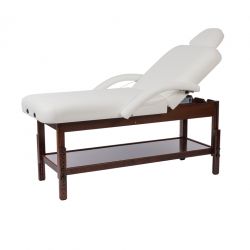 WEELKO CAMILLA FIJA DE MADERA NATURAL DE COLOR WENGE - DE 2 SECCIONES (LONG BROWNBASE)