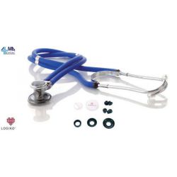 MORETTI FONENDOSCOPIO RAPPAPORT DE DOBLE CAMPANA AND DOBLE TUBO (NEGRO O AZUL)