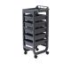 WEELKO HAIRDRESSING TROLLEY BLACK OR GREY (SOAPY)