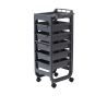 WEELKO HAIRDRESSING TROLLEY BLACK OR GREY (SOAPY)