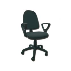 GIMA CUNEO CHAIR WITH ARMREST - LEATHERETTE - BLACK