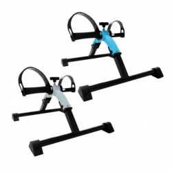 INTERMED FOLDING PEDAL RACK IN PAINTED STEEL - WHITE AND BLUE