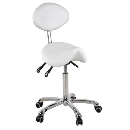 SILLA DE MONTAR TABURETE COM RESPALDO OVALIADO