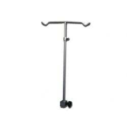 GIMA PORTAGOTERO AJUSTABLE - 2 GANCHOS - INOX - PARA MESA DE OPERACIONES