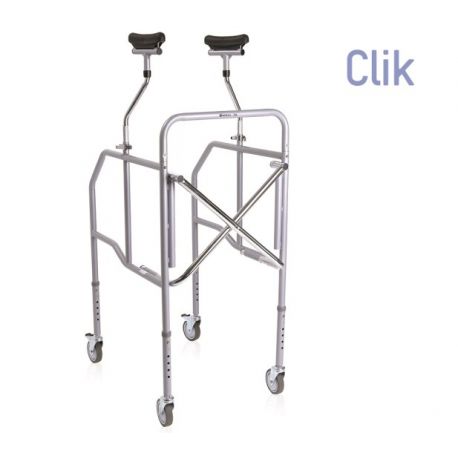 MORETTI ANDADOR DE ACERO PINTADO PLEGABLE CON APOYO AXILAR - AJUSTABLE PATA IN ALTURA (RP754S)