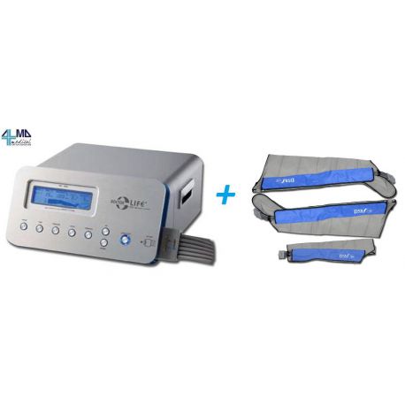 DOCTOR LIFE PRESOTERAPIA PROFESIONAL DL850 CON 2 MANGUITOS PIERNA, 1 MANGUITO BRAZO A 6 CÁMARAS Y CABLE DRENAJE