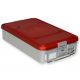 GIMA MEDIUM CONTAINER WITH FILTER - NON-PERFORATED - VARIOUS HEIGHTS - RED