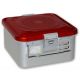 GIMA SMALL CONTAINER WITH FILTER - NOT PERFORATED - VARIOUS HEIGHTS - RED