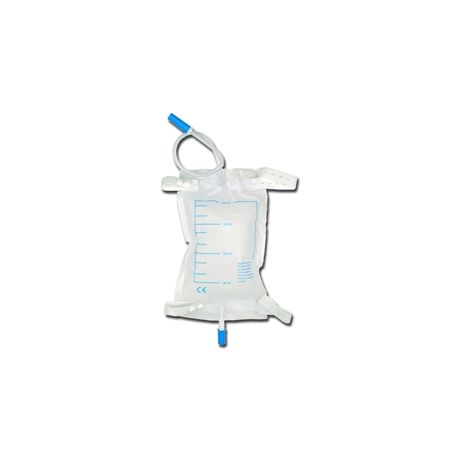 GIMA ORINA BOLSA FOR PIERNA DE 750 CC - TUBO 10 CM AND VÁLVULA ANTIRREFLUJO (30 UDS)