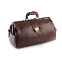 MORETTI MALETIN DE MEDICO DE PIEL DE BECERRO PLENA FLOR - MODELO BOSTON