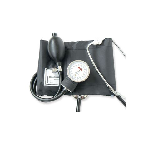GIMA TENSIOMETRO ANEROIDE MANUAL YTON MIT MANGUITO TELA, FONENDOSCOPIO INTEGRADO UND MANOMETRO DESMONTABLE
