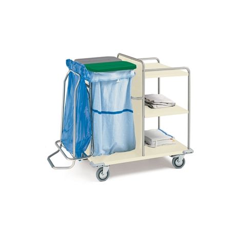 GIMA LAUNDRY TROLLEY - PAINTED STEEL
