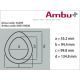 AMBU TRANSPARENT SILICON MASKURE Nr. 6 - Erwachsen/Groß - Blau