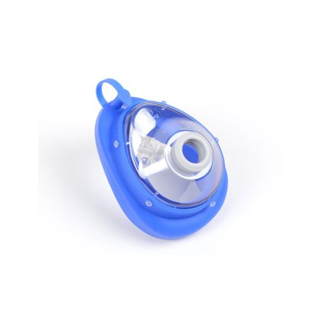 AMBU MÁSCARA DE SILICONA TRANSPARENTE Nº6 - ADULTO/GRANDE - AZUL