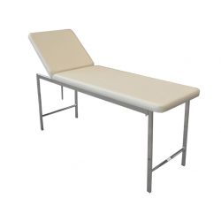 GIMA MÉDICA CAMILLA DE ACERO CROMADO, SIN ORIFICIO - BEIGE