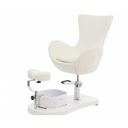 WEELKO PEDIKÜRE STUHL MIT STANDWANNE UND FUSSSTÜTZE (CREM)