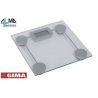 GIMA BASCULA DE SUELO DIGITAL DE VIDRIO TRANSPARENTE