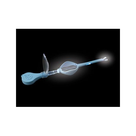 GIMA CUREAUX AURICULAIRES TRANSPARENTS AVEC PINZA, LED ET LENTE ILUMINOR (10 UDS)