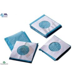 GARDENING QUIREMENTAL COUNTRIES IN TST DESECHABLE, ESTÉRILES WITH ADHESIVO CENTRAL ORIFICE Ø 6X9 CM - 50 X 50 CM - (50 UDS)