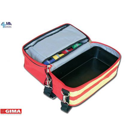 GIMA BOLSA PARA EMERGENCIAS Y PRIMEROS AUXILIOS -LIFE 1 - CORDURA - ROJO