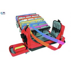 GIMA BOLSA FOR EMERGENCIES AND FIRST AUXILIANS PEDIATRICA - MODEL SMART - CORDURA - ROJA