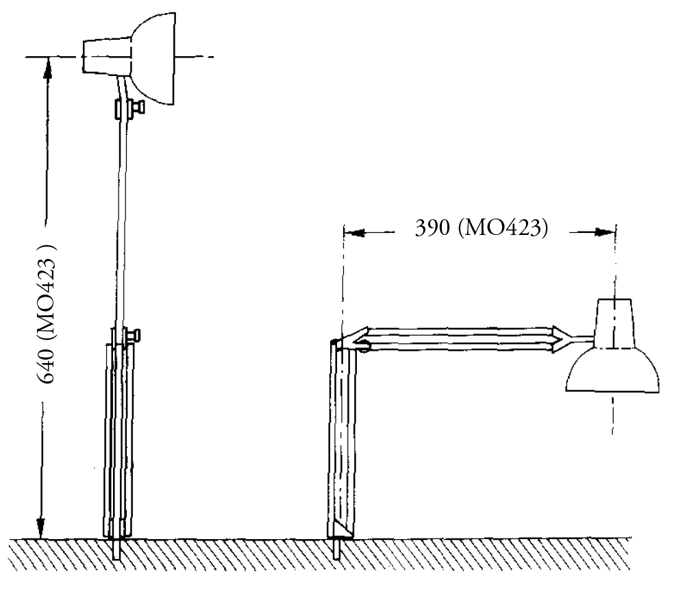 Lámpara halógena luz - con base de mesa